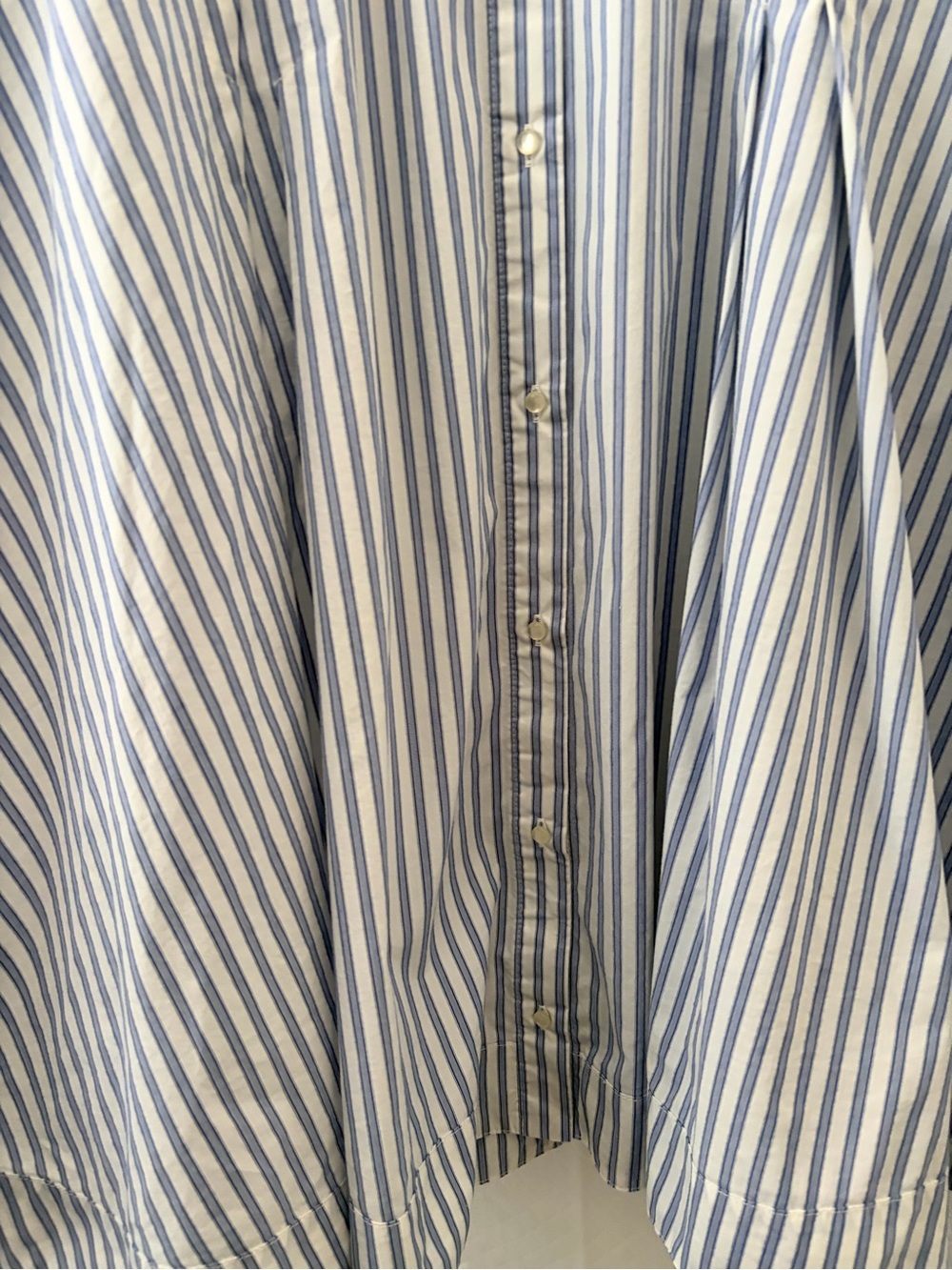 Nanette Lepore Blue and White Striped Long Sleeve Dress - Picture 7 of 7